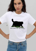 Oh Lawd He Treading Chunky Black Cat Silhouette Stepping Snake shirt