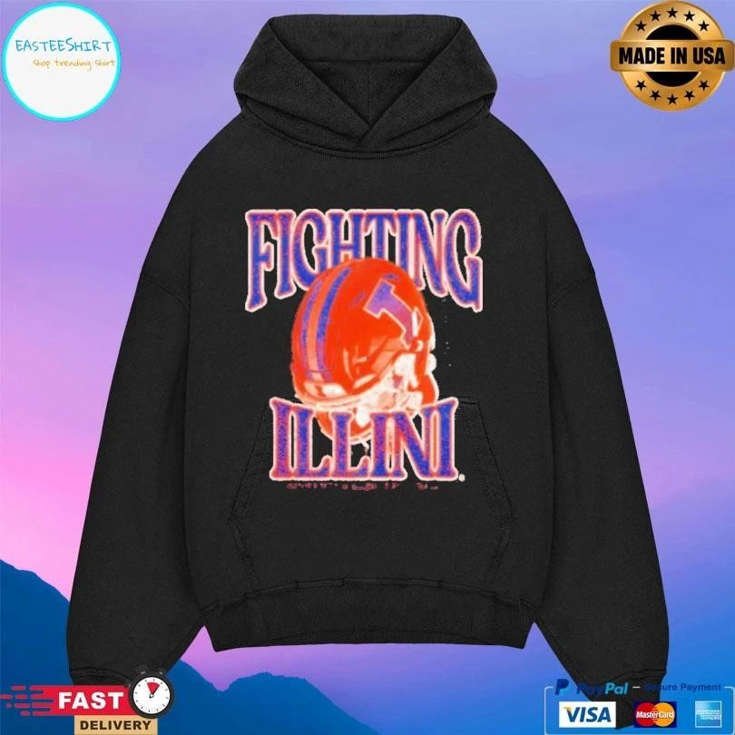 Fighting Illinois Football Helmet T-shirts