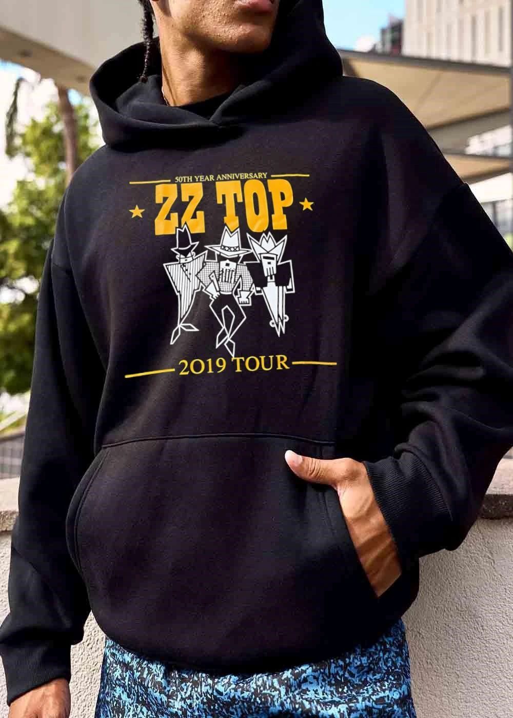 Zz Top 50th Year Anniversary 2019 Tour Stylized Band Member Caricatures shirt