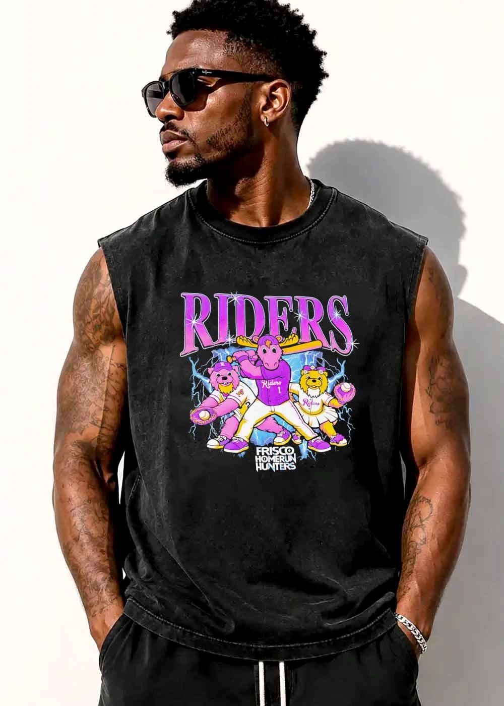 Frisco Roughriders Riders Homerun Hunters Bootleg Cartoon Mascots Baseball Lightning shirt