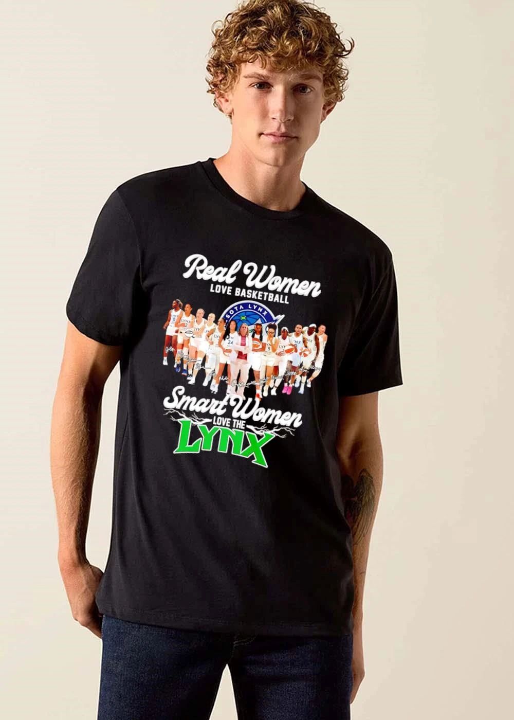 Minnesota Lynx WNBA Real Women Love Basketball Smart The Team Photo Coach Players shirt