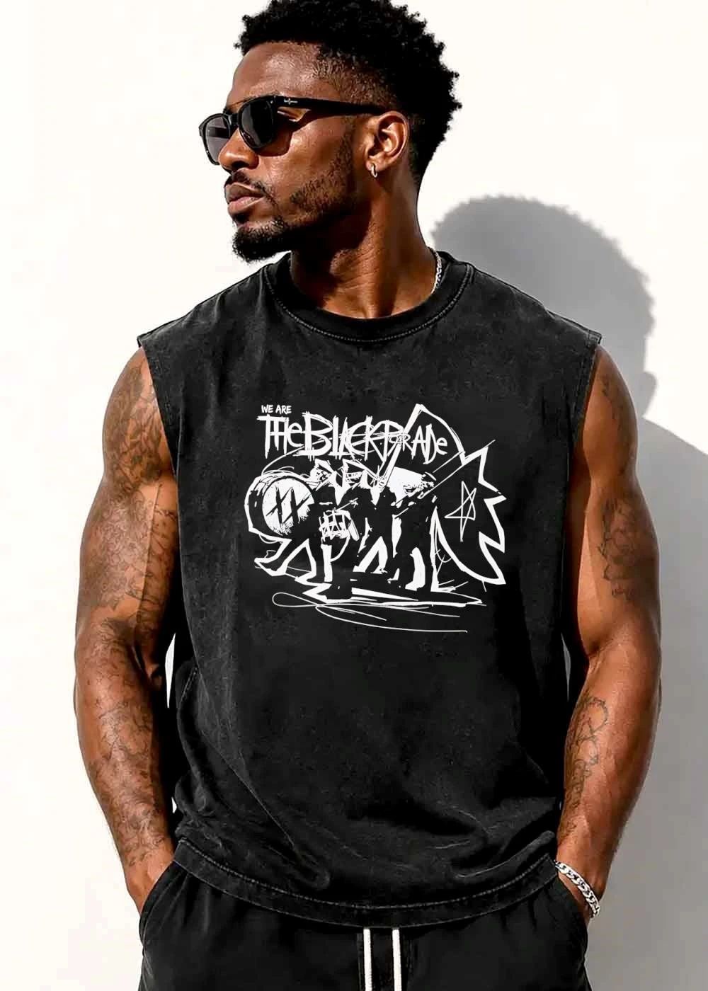 We Are The Black Parade Skeleton Marching Band Drummer Flag Sketch shirt