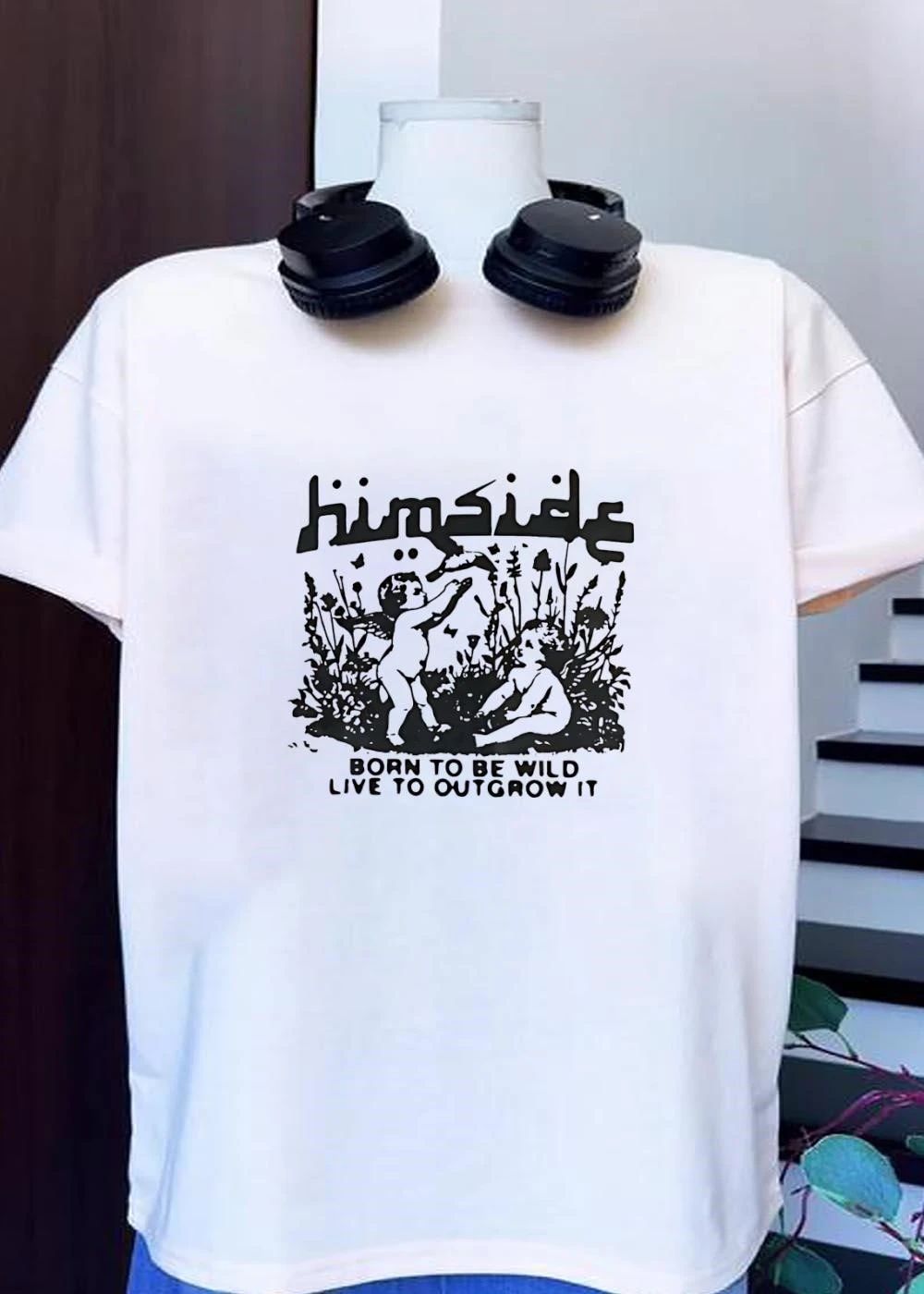 Himside Cherubs Playing Garden Born to be Wild Live to Outgrow It shirt