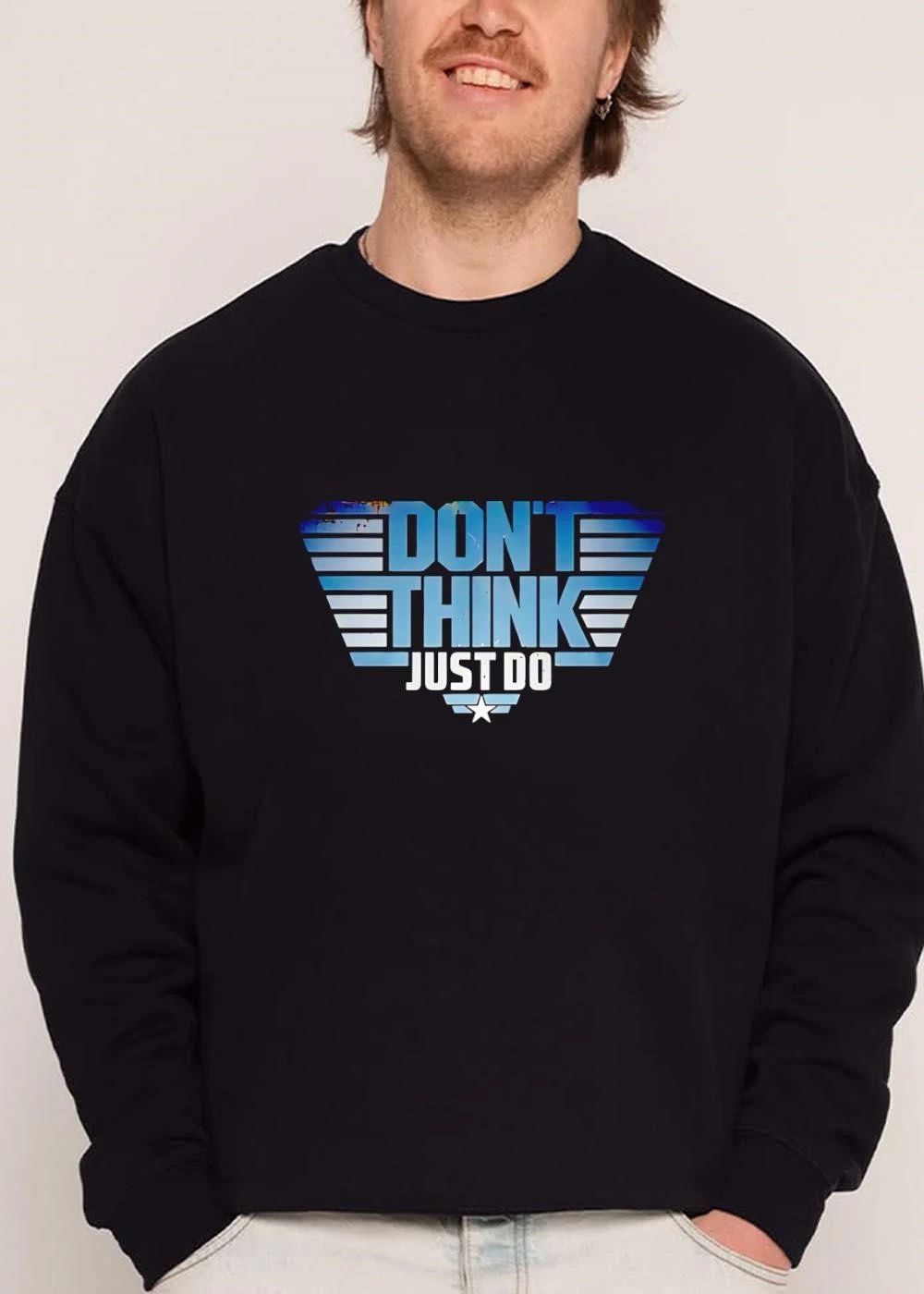Dont Think Just Do Distressed Military Aviator Emblem Star Wings shirt