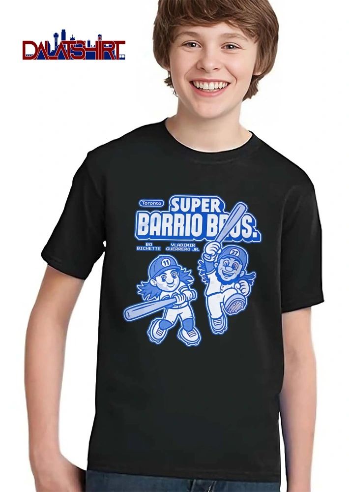 Toronto Blue Jays MLB Super Barrio Bros Bo Bichette Vladimir Guerrero Jr Cartoon Caricature Baseball Players shirt