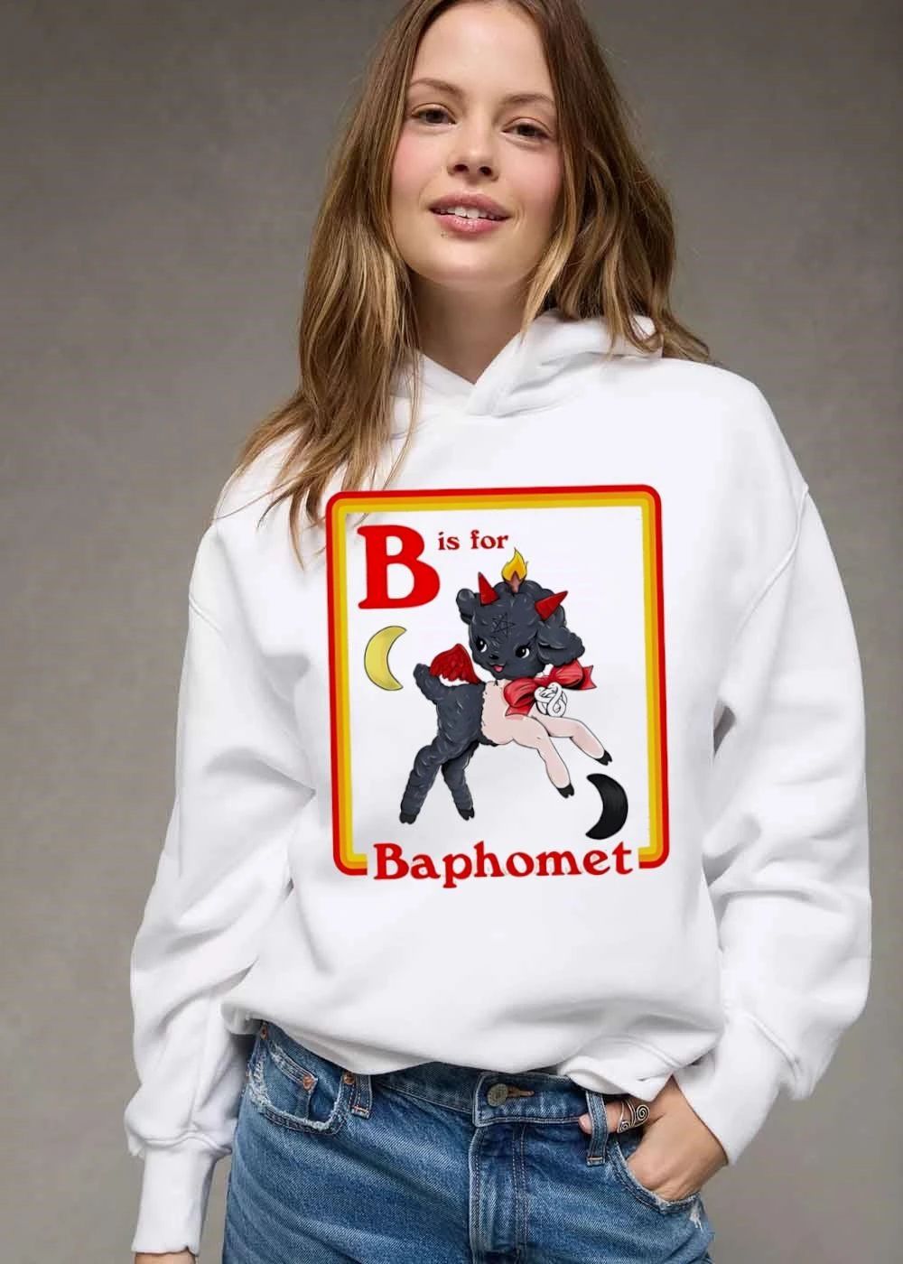 B Is For Baphomet Cartoon Baby Goat shirt
