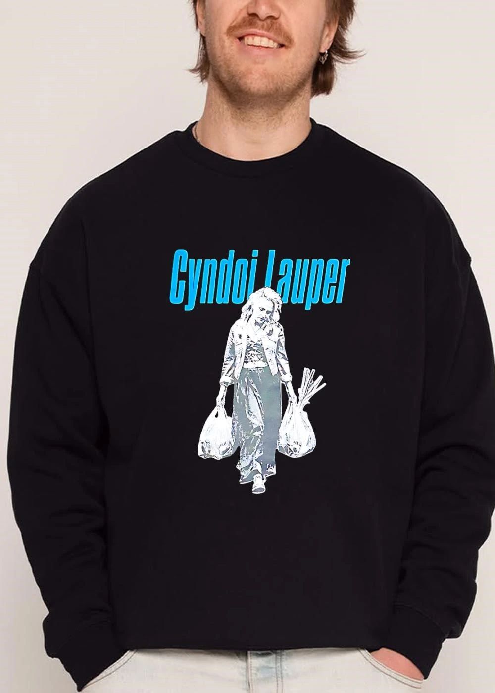 Cyndi Lauper Bootleg Woman Carrying Grocery Bags Vegetables shirt