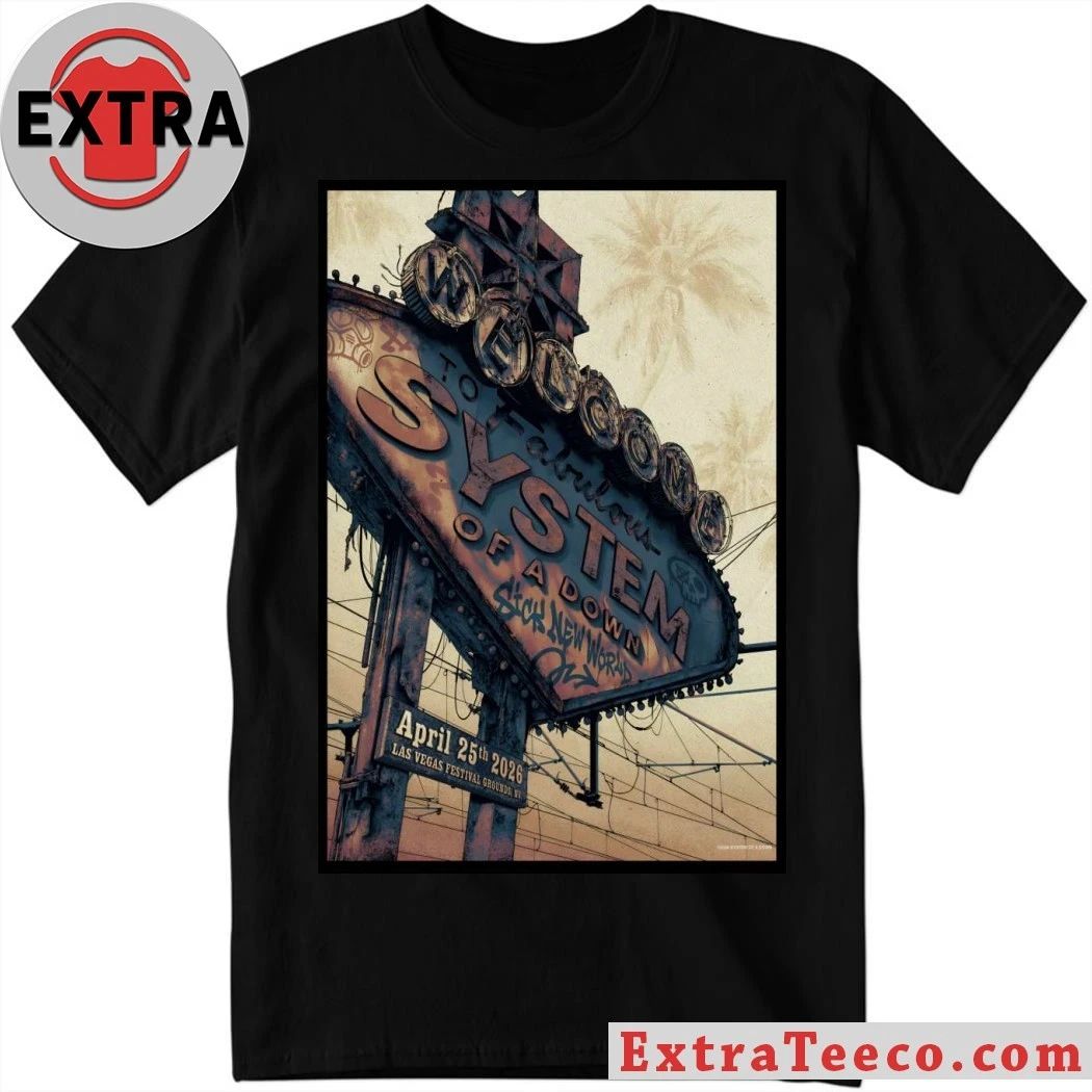System Of A Down Las Vegas Festival Grounds, NV Apr 25 2026 Poster Shirt