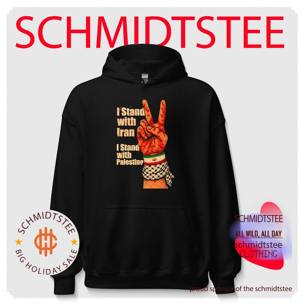 I stand with Iran I stand with Palestine hand gesture shirt