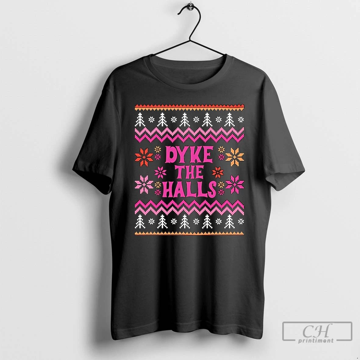 Premium Dyke The Halls Christmas Christmas T Shirts