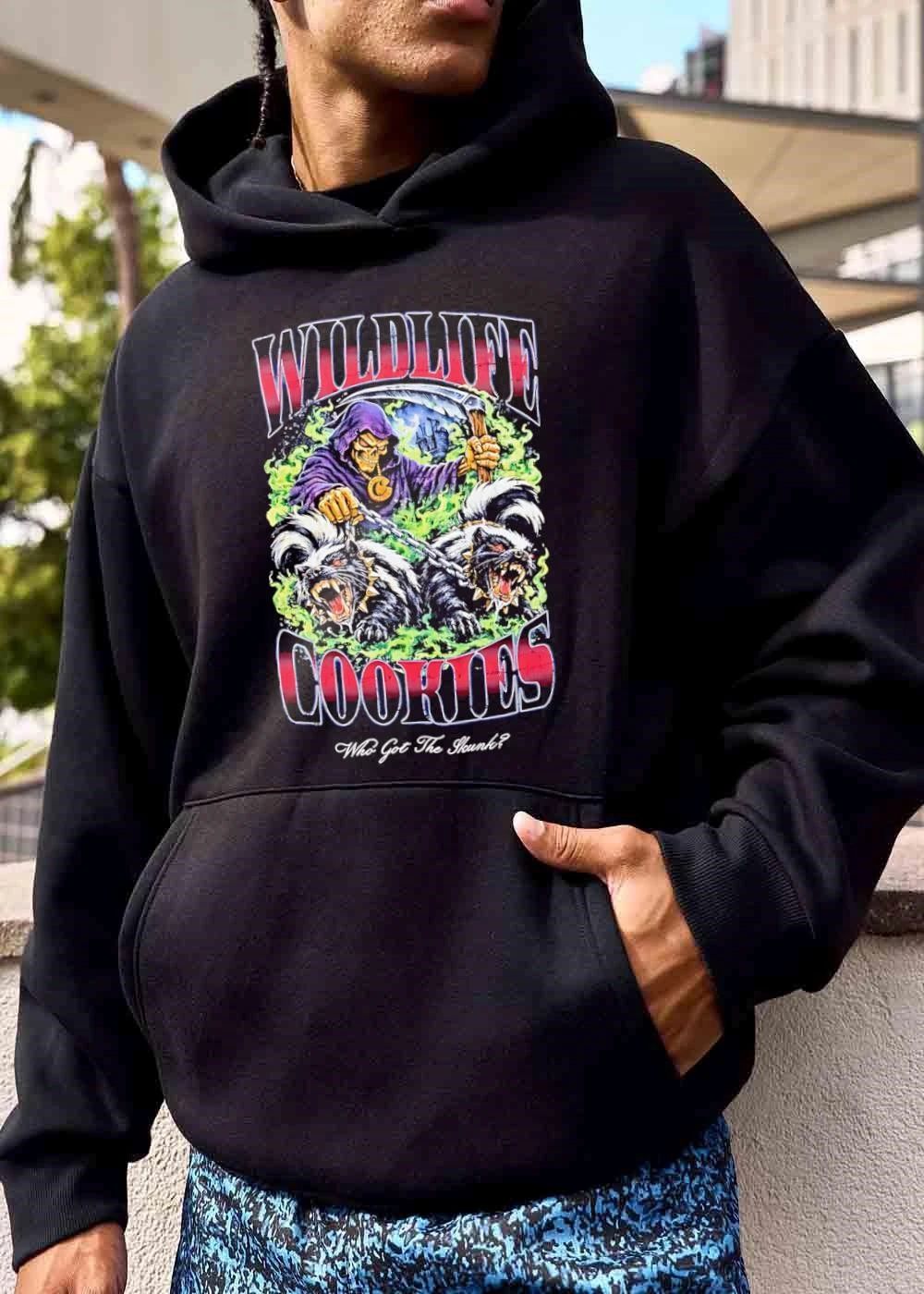 Cookies Wildlife Who Got The Skunk Grim Reaper Scythe Snarling Skunks shirt