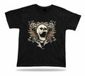 Skeleton Skull Demon Evil feathers awesome cool t shirt tee stylish design