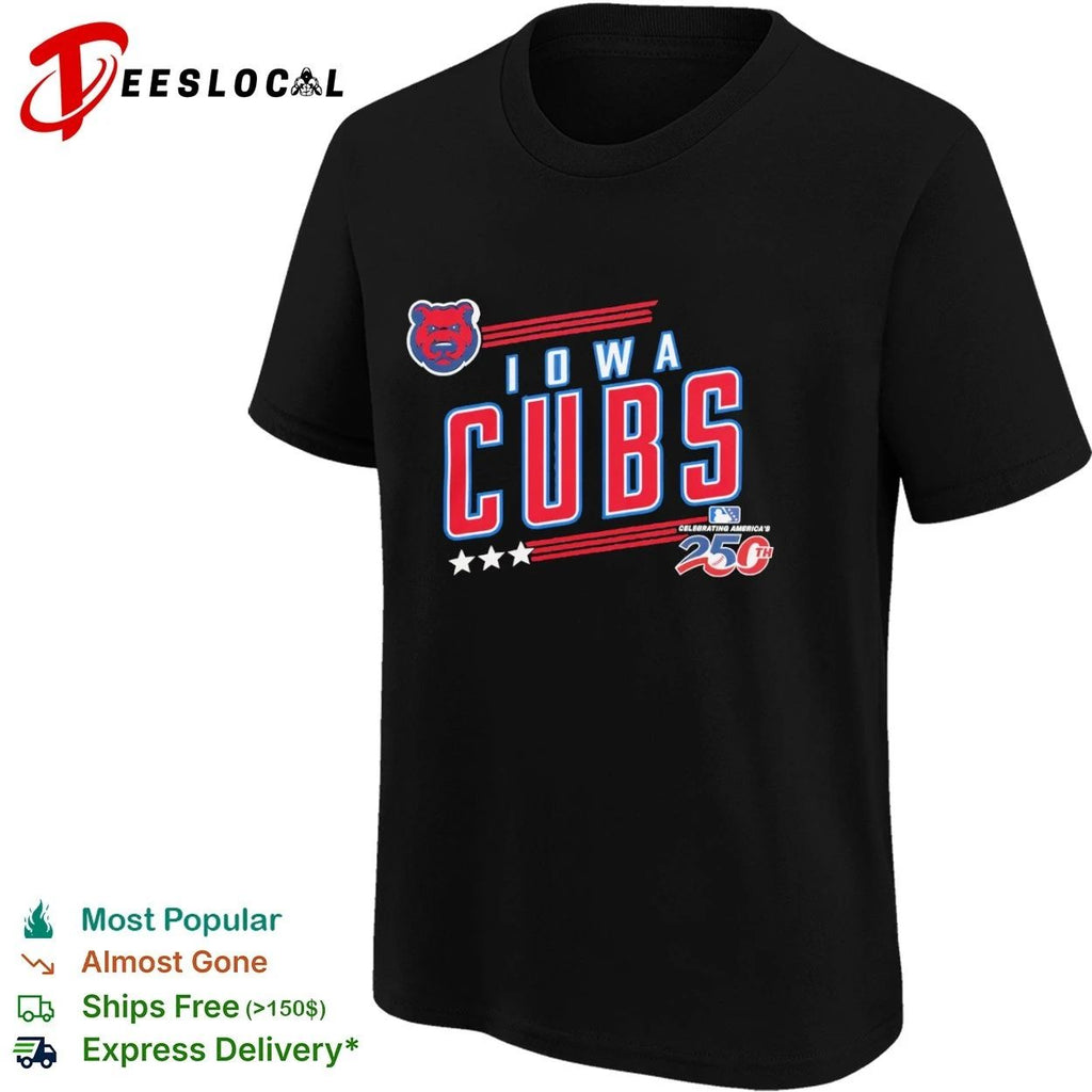 Iowa Cubs Celebrating America 250th Anniversary T-shirt