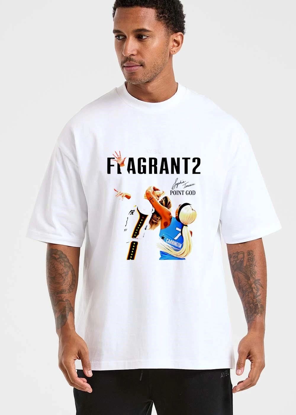Flagrant 2 Point God Sophia Tomescu Carrington Bootleg Basketball Players Foul Contact Cutout shirt