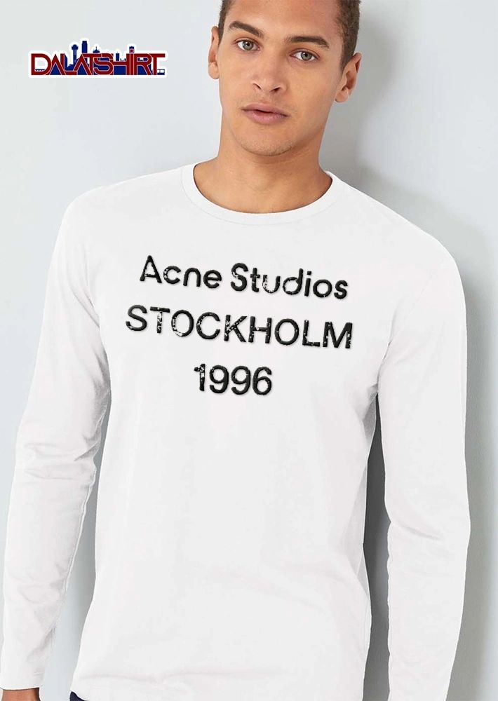 Acne Studios Stockholm 1996 Distressed Textured Typography shirt