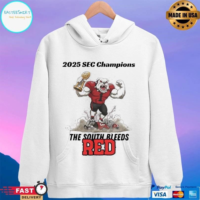 Georgia Bulldogs 2025 Sec Championship The South Bleeds Red T-shirts