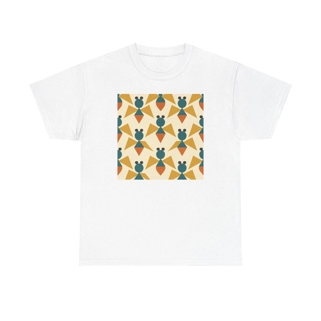 Unisex Adult T Shirt Mid-Century Modern Geometric Bumblebee Pattern
