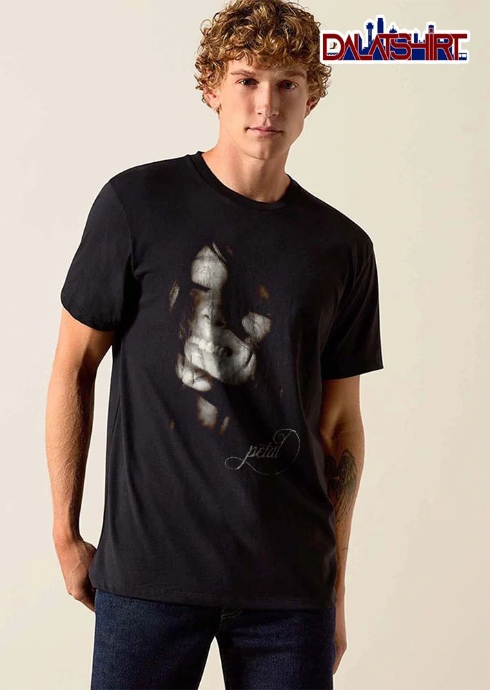 Petal Dramatic Shadowed Woman Face Monochrome Portrait shirt