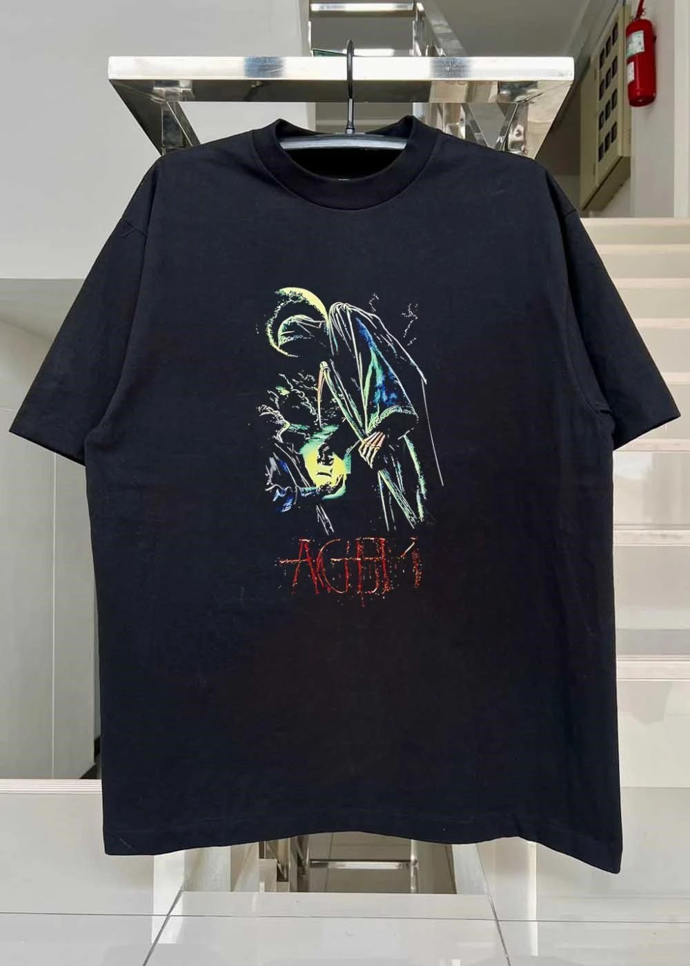 Grim Reaper Holding Glowing Orb Death God Aesthetic Dark Fantasy T-Shirt