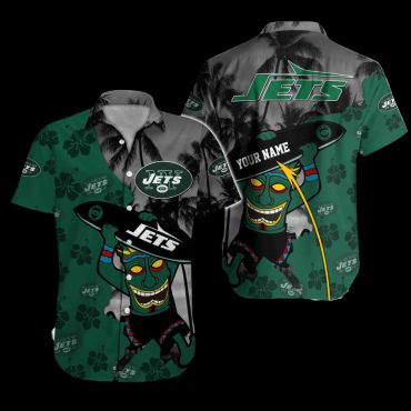 Personalized New York Jets Tiki Spirit Hawaiian Shirt