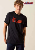 The Venice Icon Red Serif Typography Handgun Pistol Silhouette shirt