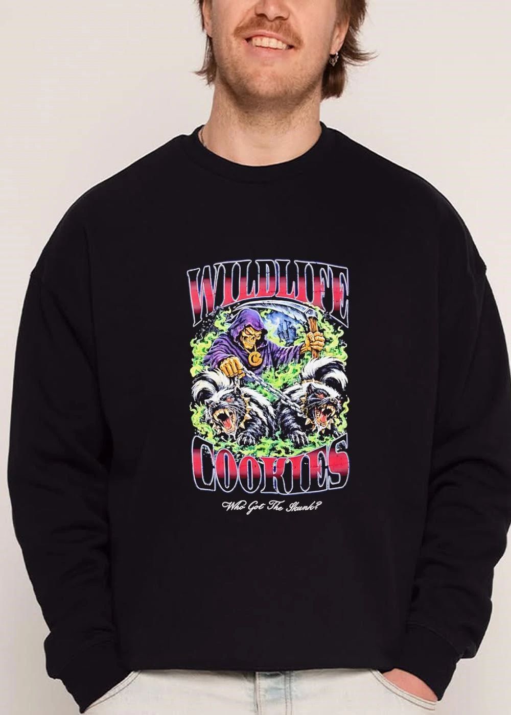 Cookies Wildlife Who Got The Skunk Grim Reaper Scythe Snarling Skunks shirt