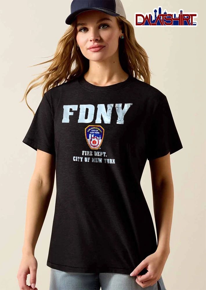 Fdny Fire Dept City Of New York Shield Emblem Nyc Skyline Flame shirt