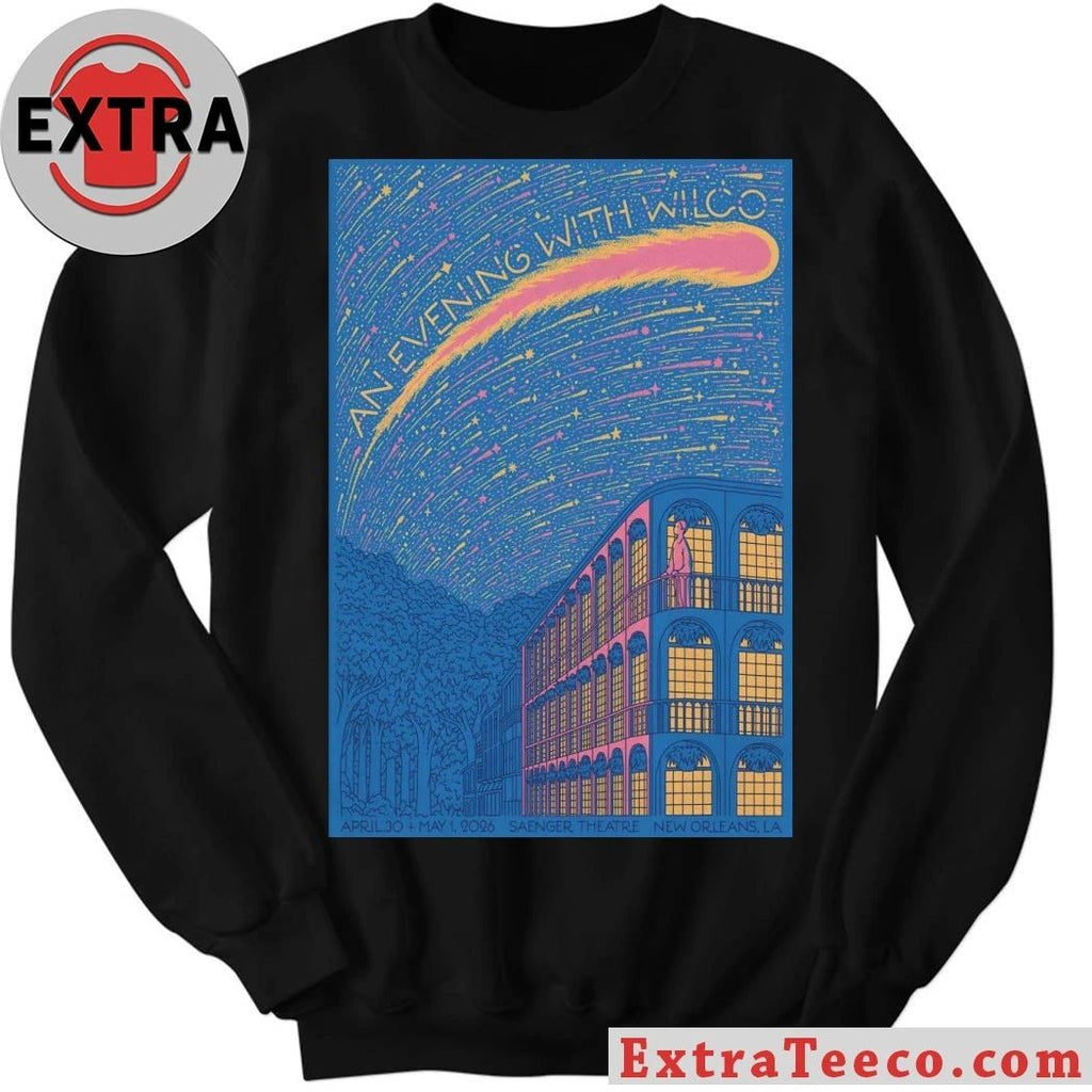 Wilco Saenger Theatre, New Orleans LA April 30-May 1 2026 Poster Shirt