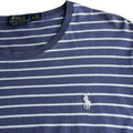Polo Ralph Lauren Men's T-Shirt Custom Slim Fit Striped Blue Cotton Sz XL/TG 44"