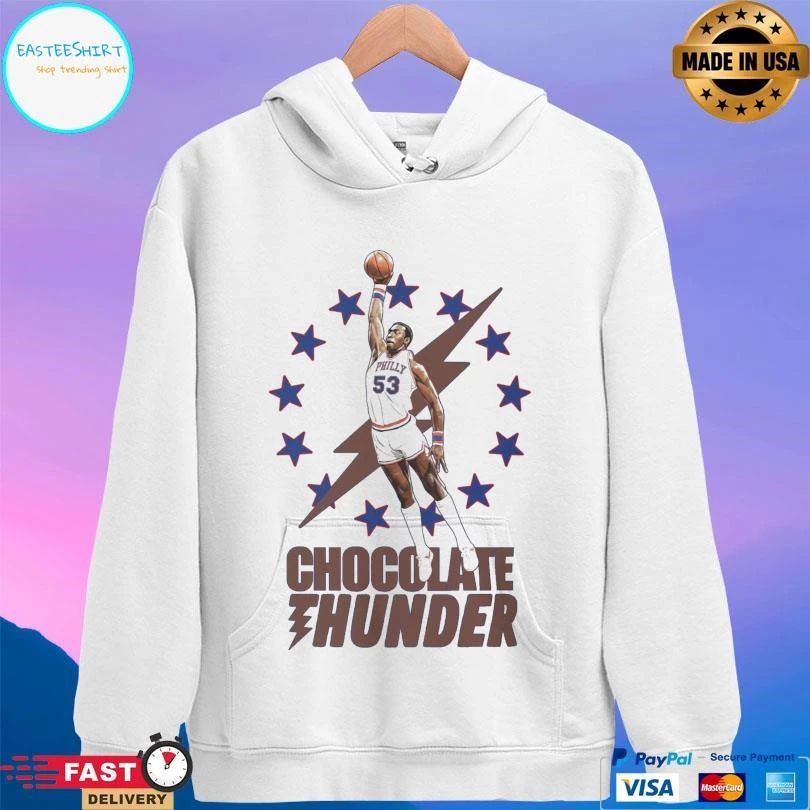 Chocolate Thunder 53 Philadelphia 76ers Basketball T-shirts