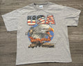 VTG Gray USA Worlds Finest Shirt Large M & O Knits Heavyweight