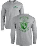 Lambda Chi Alpha Fraternity Badge Long Sleeve LXA Shirt - MANY COLORS