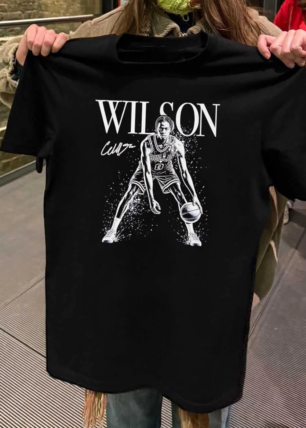 Coby White Autograph Basketball Player Dribbling Wilson Chicago Bulls shirt