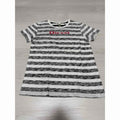 Diesel Stripe T-Shirt S Black & White Cotton Casual Japan