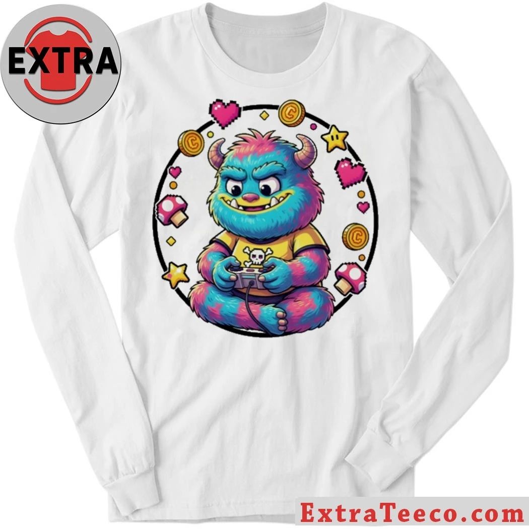 Neon Monster Gamer Mascot Shirt