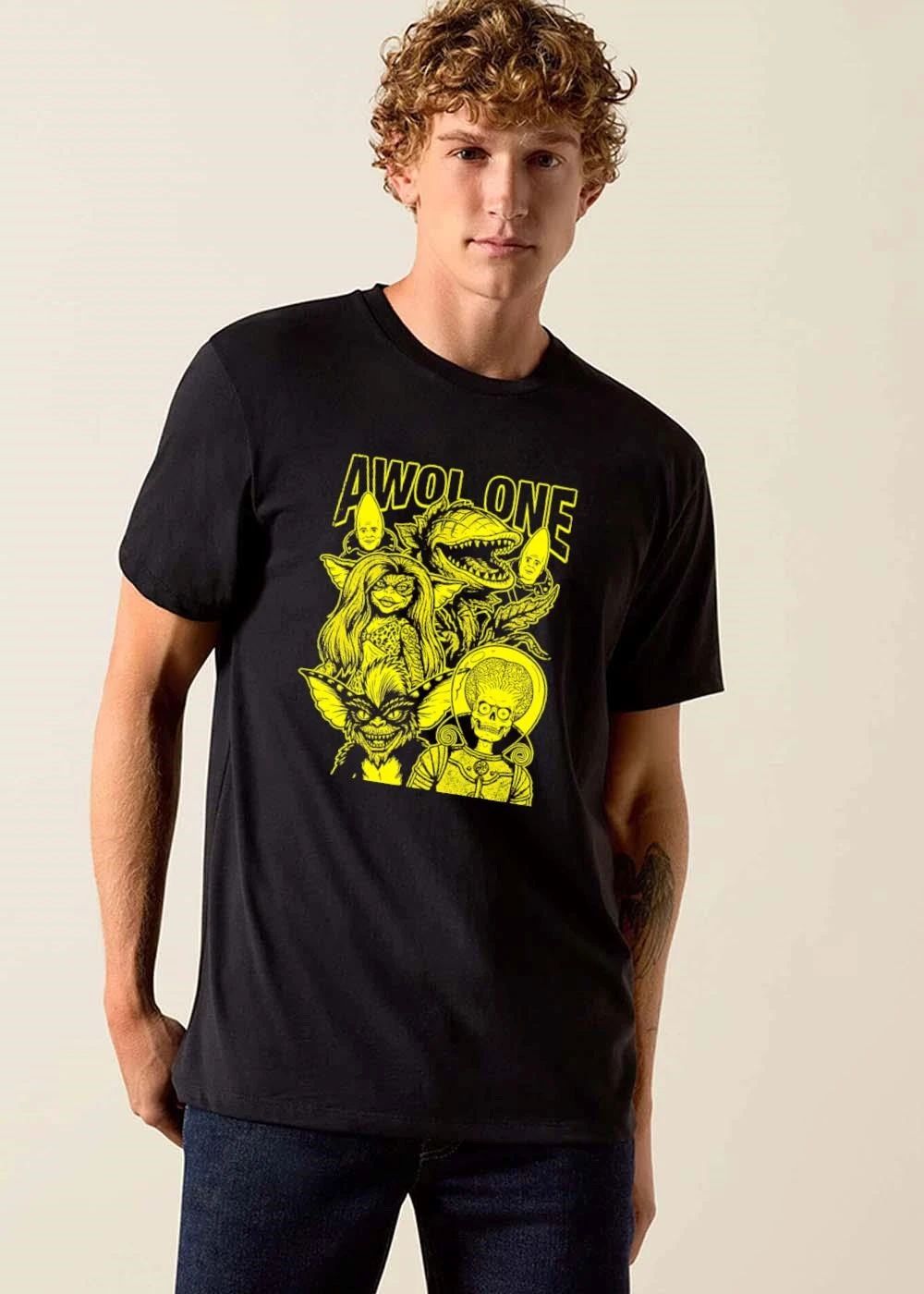 Awol One Movie Monsters Gremlin Conehead Martian Line Art shirt