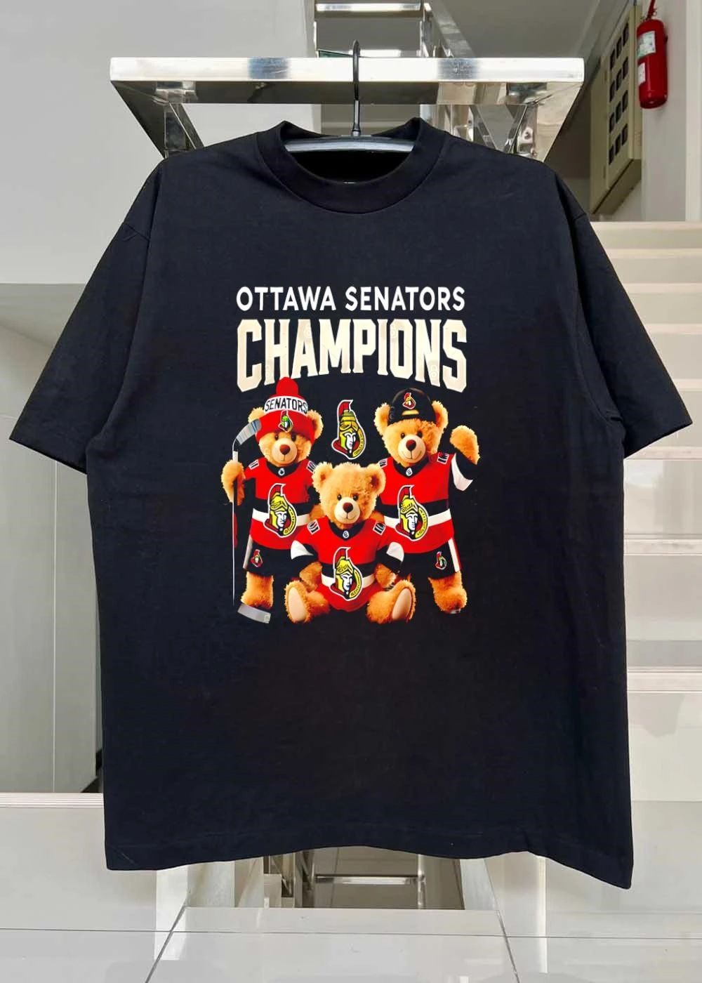 Senators Teddy Bear Trio Ottawa Senators Champions shirt
