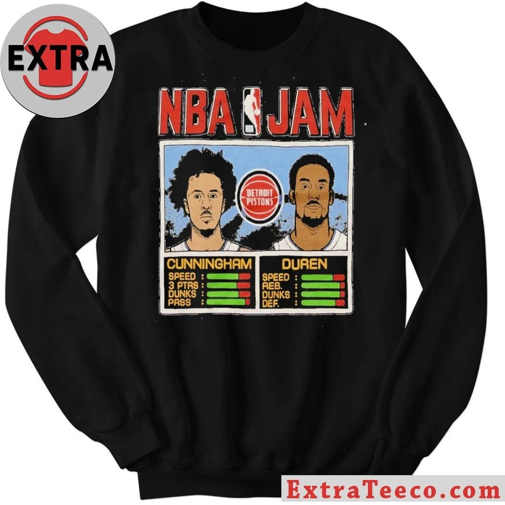 NBA Jam Pistons Cunningham And Duren Shirt