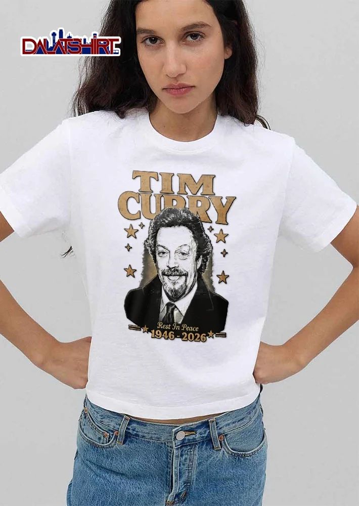 Tim Curry Rest In Peace 1946 2026 Actor Portrait Halftone Stars Vintage Distressed shirt