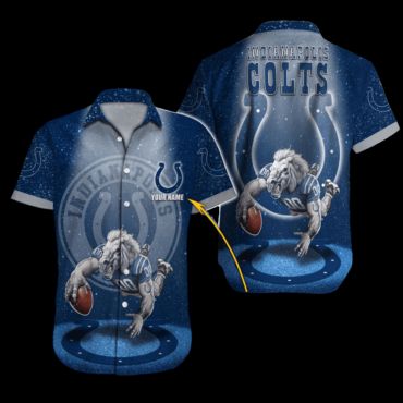 Personalized Indianapolis Colts Tropic Touchdown Hawaiian Shirt