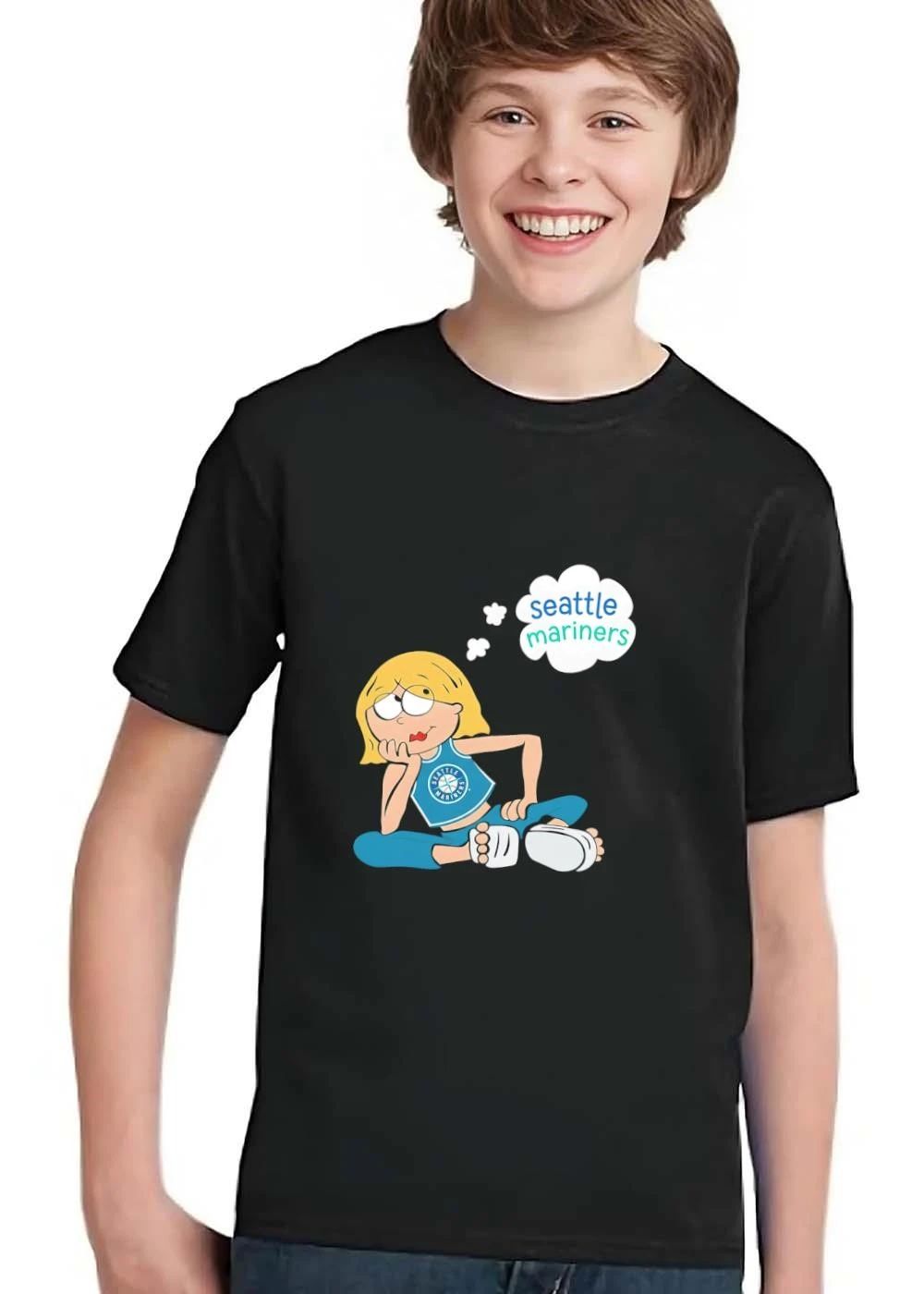 Original Seattle Mariners MLB Cartoon Blonde Girl Thinking Thought Bubble shirt