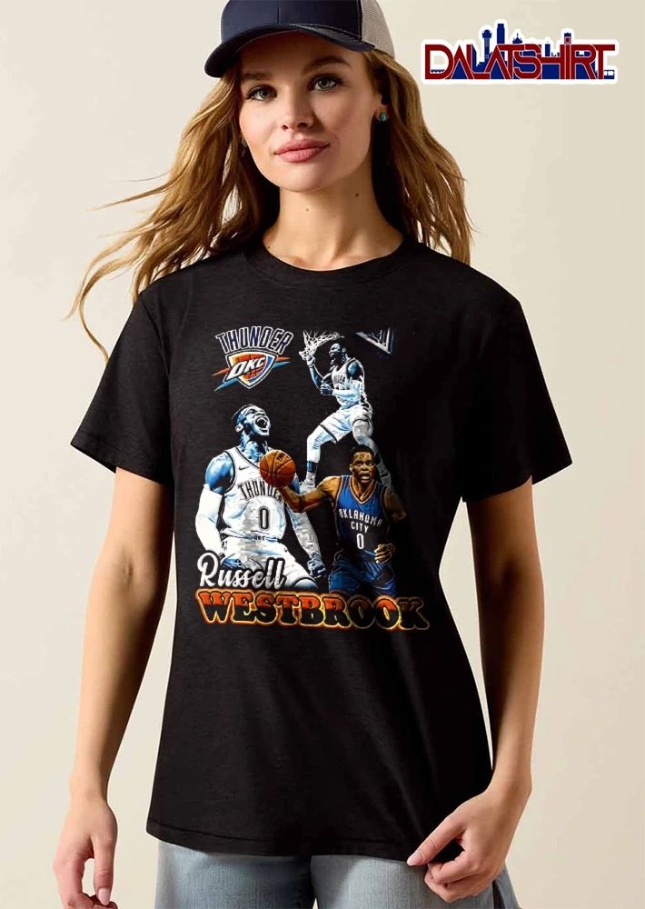 Thunder OKC Russell Westbrook Basketball Collage Shirt