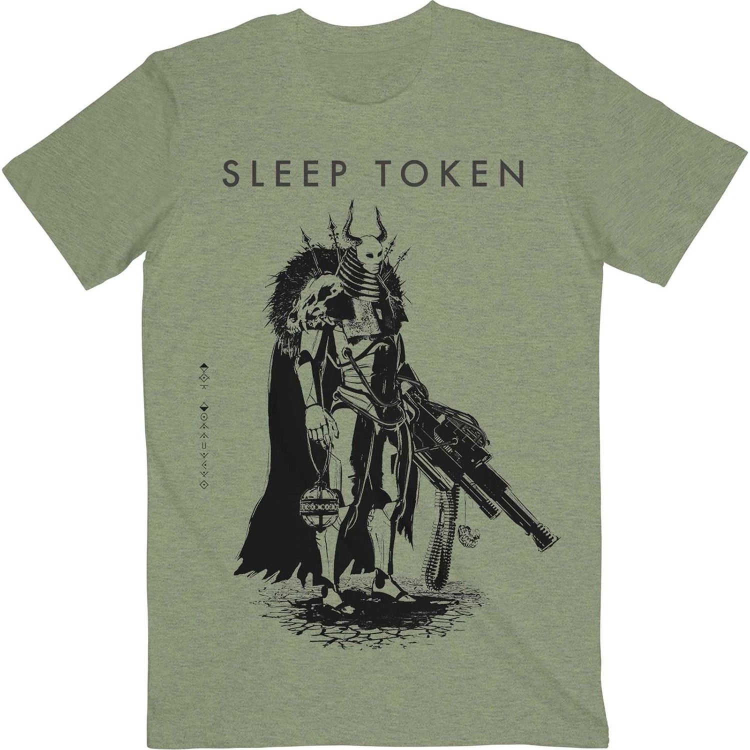 Men's Sleep Token The Summoning Slim Fit T-shirt Large Olive