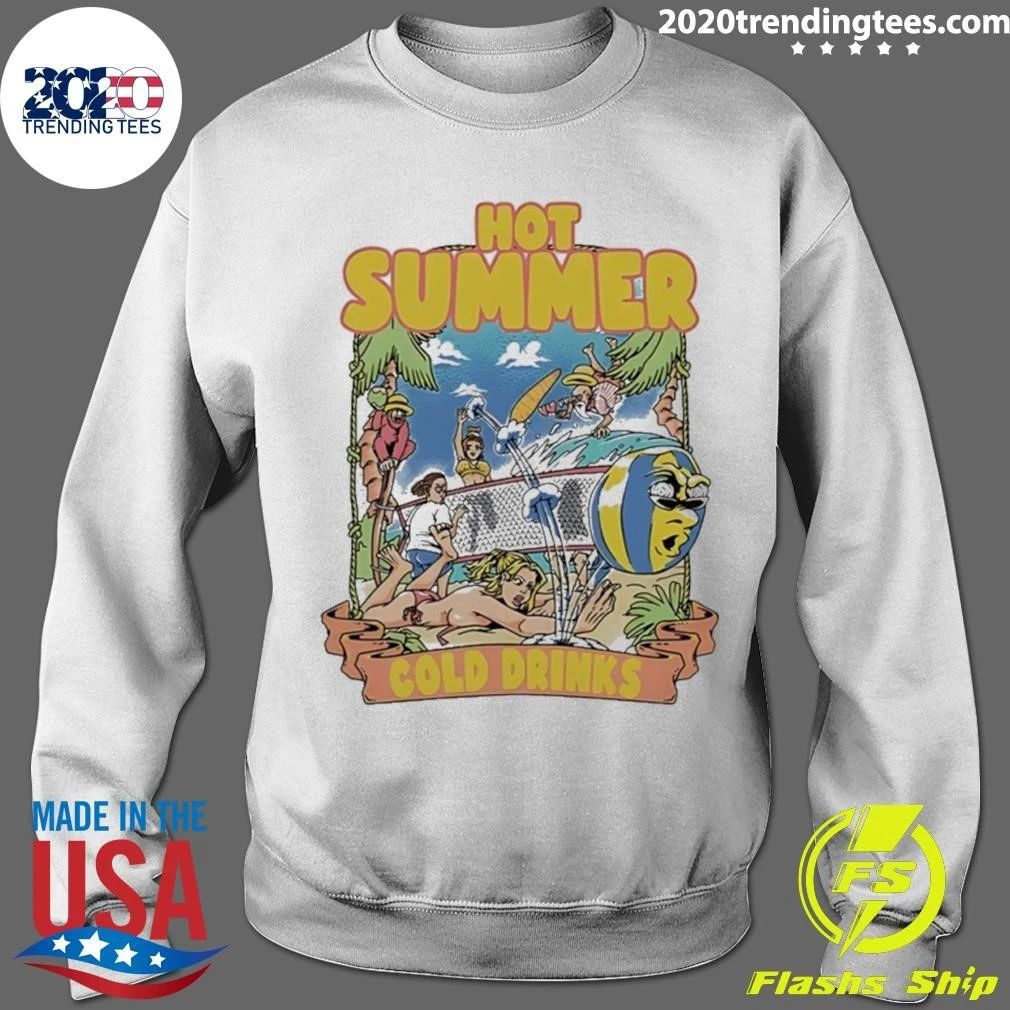 Summer Cold Drinks Beach Volleyball Shirt