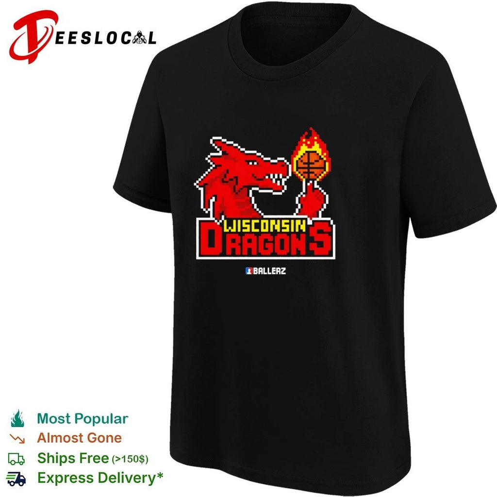 Wisconsin Dragons Ballerz basketball dragon T-shirt
