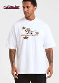 Paul Frank Cartoon Monkey Playing Guitar Leopard Stars shirt
