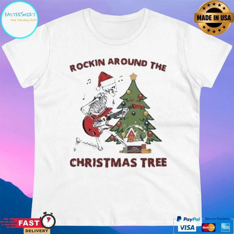 Skeleton Rockin Around The Christmas Tree 2025 T-shirts