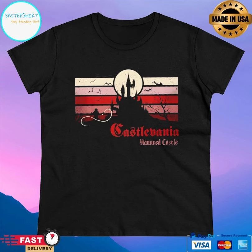 Retro Castlevania Haunted Castle T-shirts