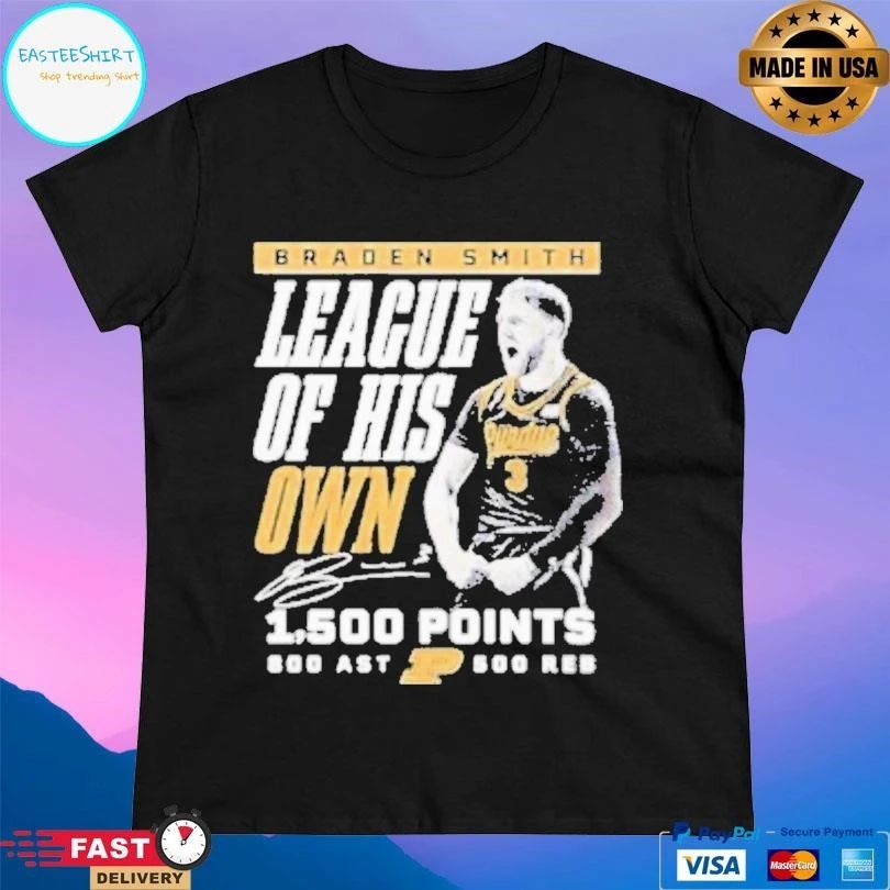 Braden Smith League Of His Own Purdue Boilermakers 1500 Points Signature T-shirts