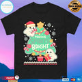 Making Cute Spirits Bright Christmas 2025 T-shirts